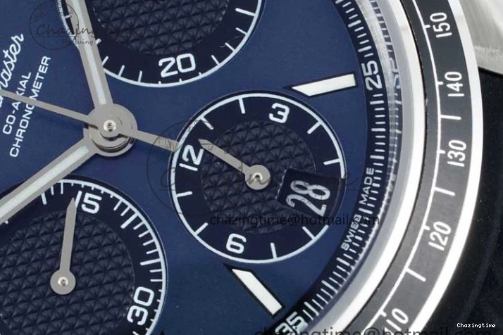 0226 SportInspired Speedmaster Racing Master SS HKF Best Edition Blue Black Dial on Black Rubber Strap A 7817